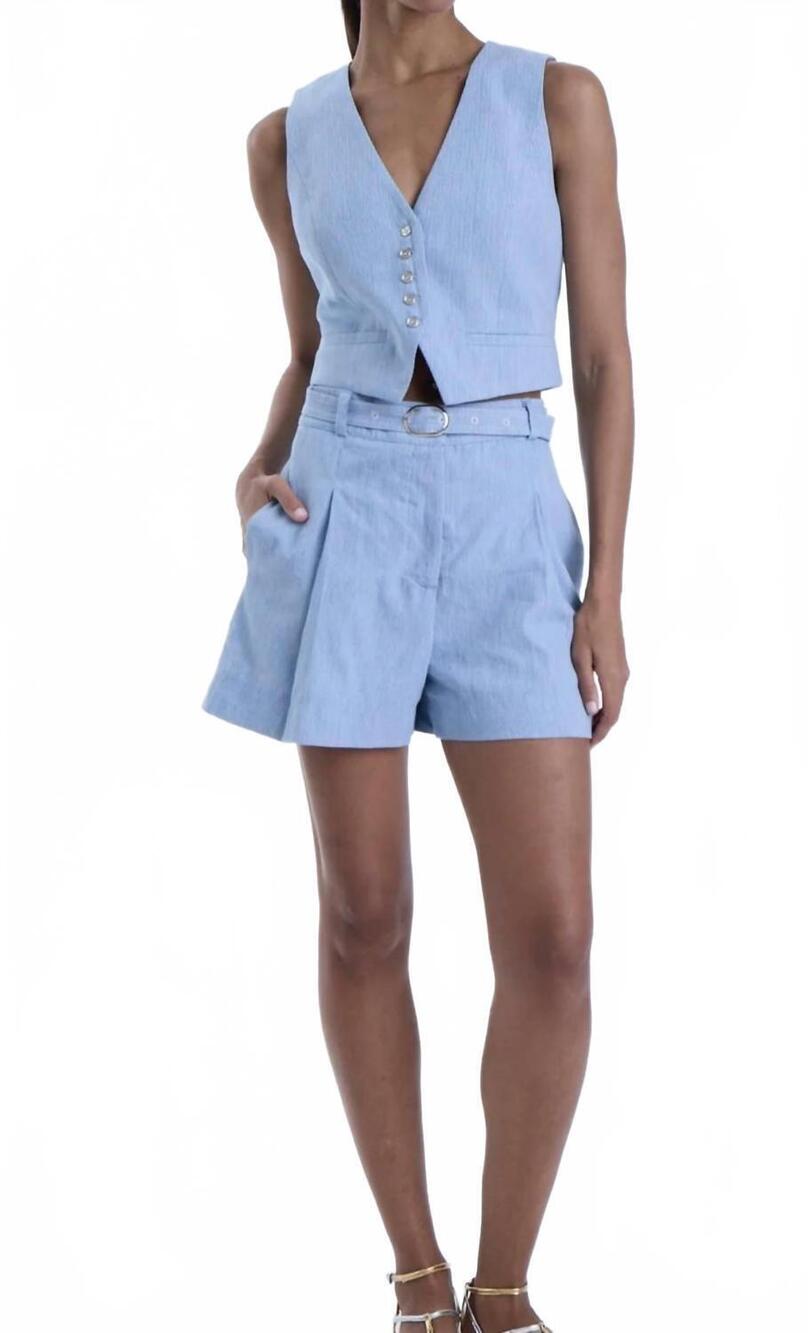 NEW KARINA GRIMALDI taylor shorts in blue